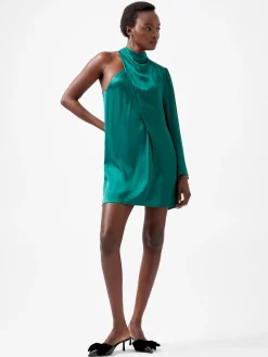 Ennis Eco Satin Asymmetric Mini Dress