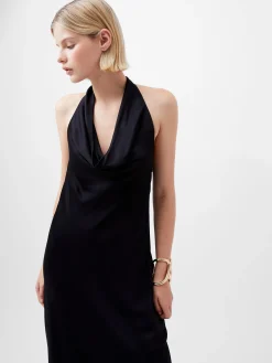 Ennis Eco Satin Halterneck Midi Dress