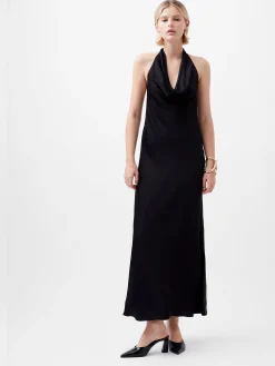 Ennis Eco Satin Halterneck Midi Dress