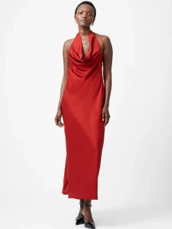 Ennis Eco Satin Halterneck Midi Dress