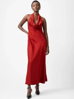 Ennis Eco Satin Halterneck Midi Dress