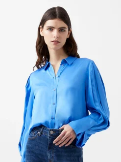 Ennis Eco Satin Sleeve Detail Shirt