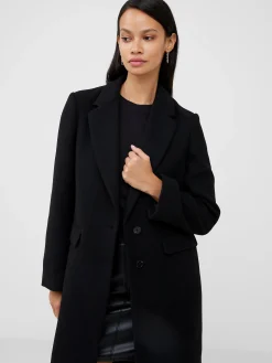 Fawn Felt Single Breasted Coat