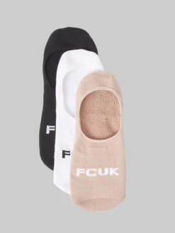 FCUK 3 Pack Invisible Socks