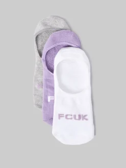 FCUK 3 Pack Invisible Socks