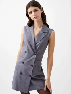 Fiorella Pin Stripe Tuxedo Mini Dress