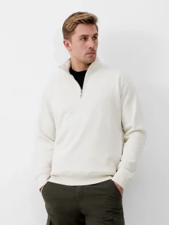 Fleeceback Funnel Neck Half Zip Sweatshirt