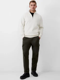 Fleeceback Funnel Neck Half Zip Sweatshirt