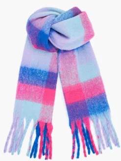 Fluffy Check Scarf