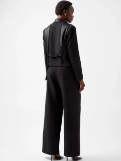 Gemma Carey Satin Tuxedo Cropped Blazer