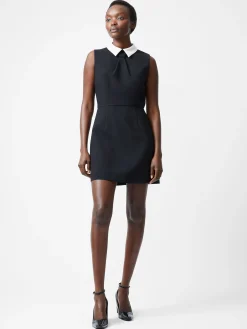 Gemma Collared Tie Sleeveless Mini Dress