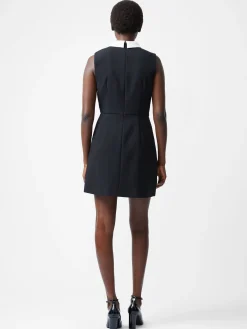 Gemma Collared Tie Sleeveless Mini Dress