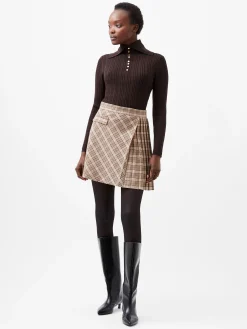 Gina Check Pleated Mini Skirt