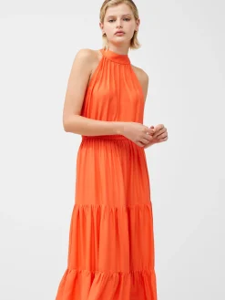 Halter Viscose Tiered Maxi Dress
