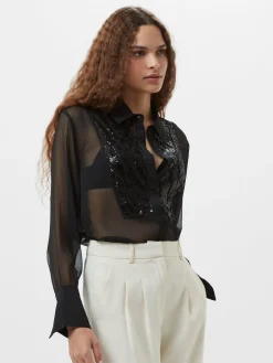 Hana Adalynn Sequin Bib Shirt