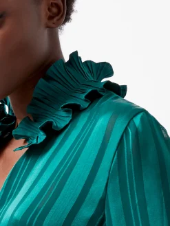 Hannielie Ruffle Neck Long Sleeve Shirt