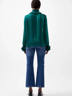 Hannielie Ruffle Neck Long Sleeve Shirt