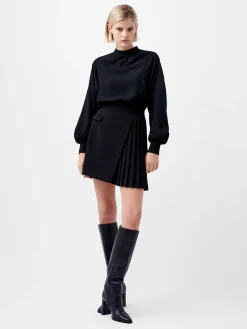 Harrie Suiting Pleated Mini Skirt