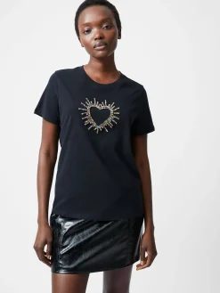 Heart Embellished T-Shirt