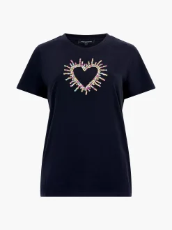 Heart Embellished T-Shirt