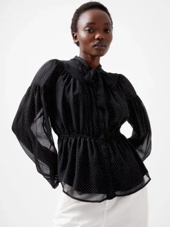 Ines Chiffon Fitted Waist Blouse