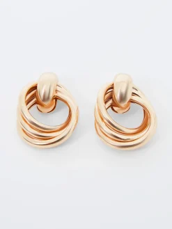 Interlocking Metal Knot Earrings