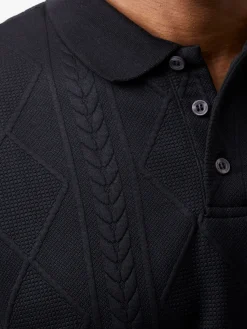 Jacquard Short Sleeve Polo Shirt