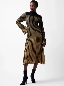Journee Mari Lurex Long Sleeve Dress