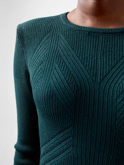 Kairi Rib Long Sleeve Midi Dress