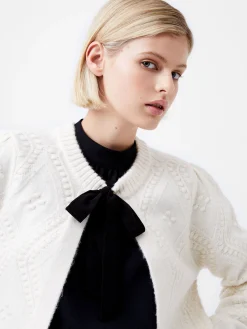 Kitty Recycled Bobble Bow Cardigan