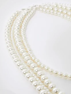 Layered Faux Pearl Necklace