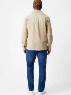 Long Sleeve Linen Blend Shirt