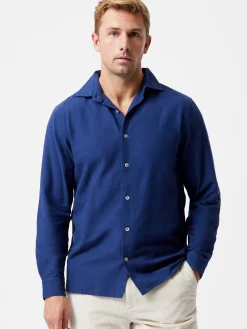 Long Sleeve Linen Blend Shirt