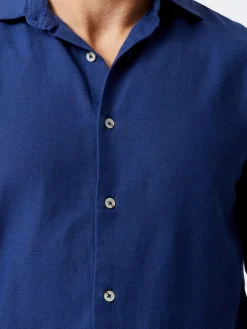 Long Sleeve Linen Blend Shirt