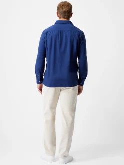 Long Sleeve Linen Blend Shirt