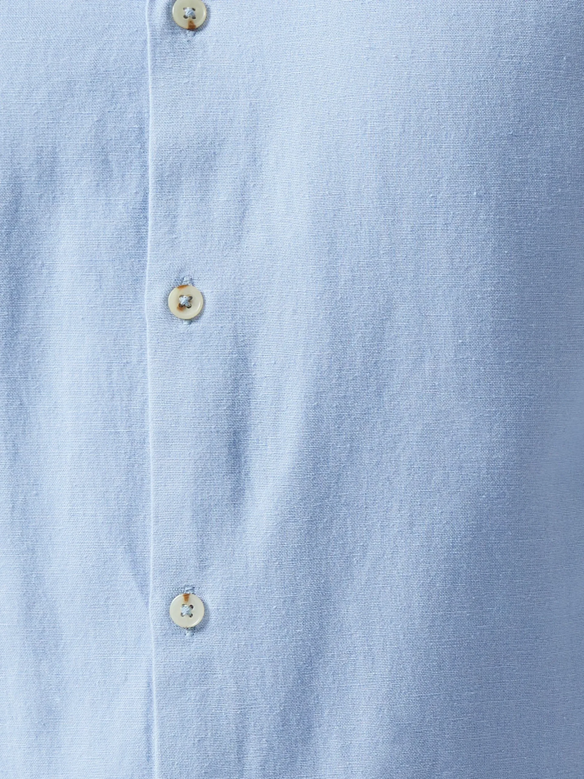Long Sleeve Linen Blend Shirt