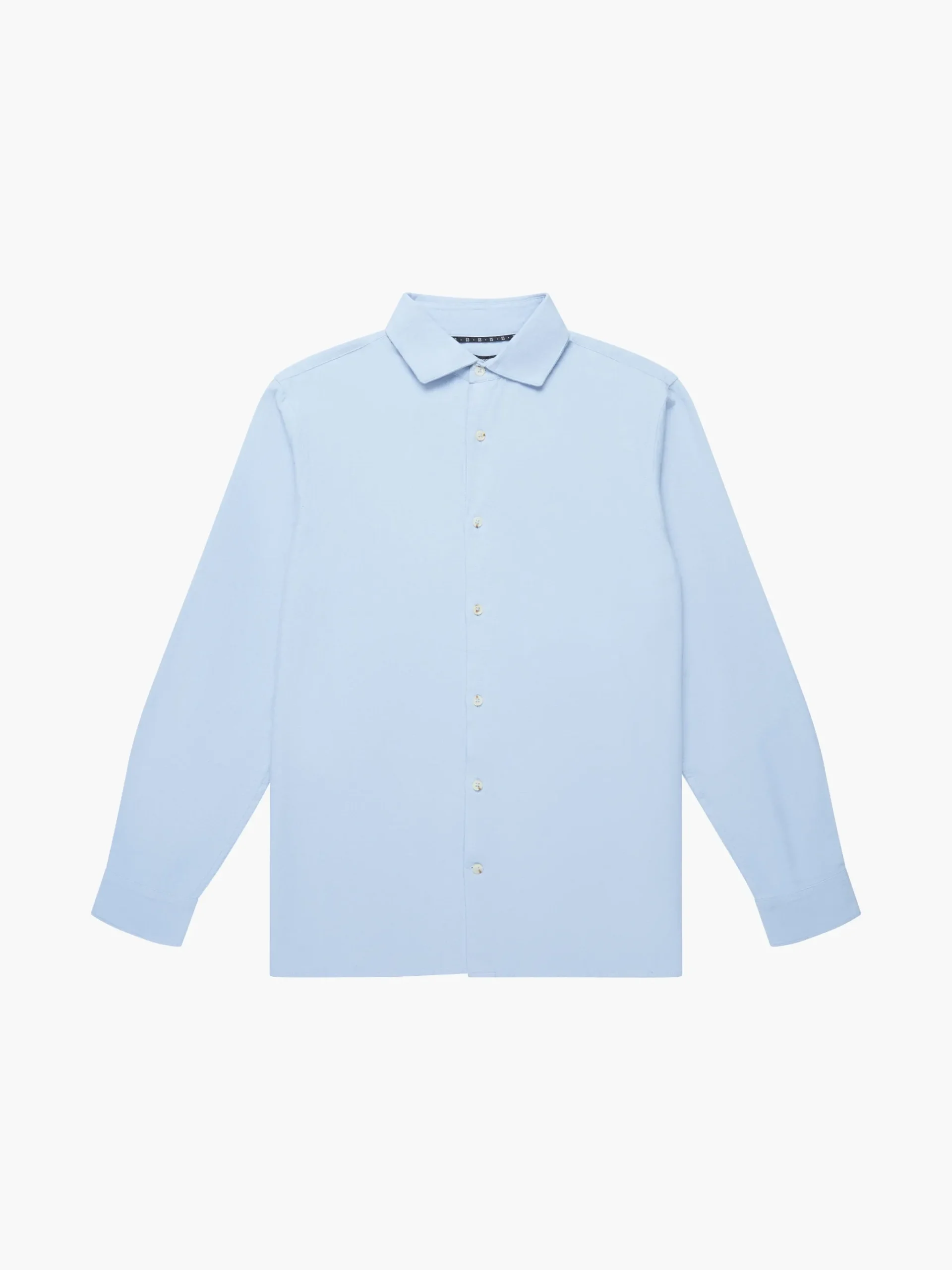 Long Sleeve Linen Blend Shirt