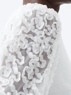 Luvy Embroidered Mesh Sleeve Jumper