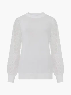Luvy Embroidered Mesh Sleeve Jumper