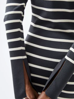 Milena Striped Knit Midi Dress