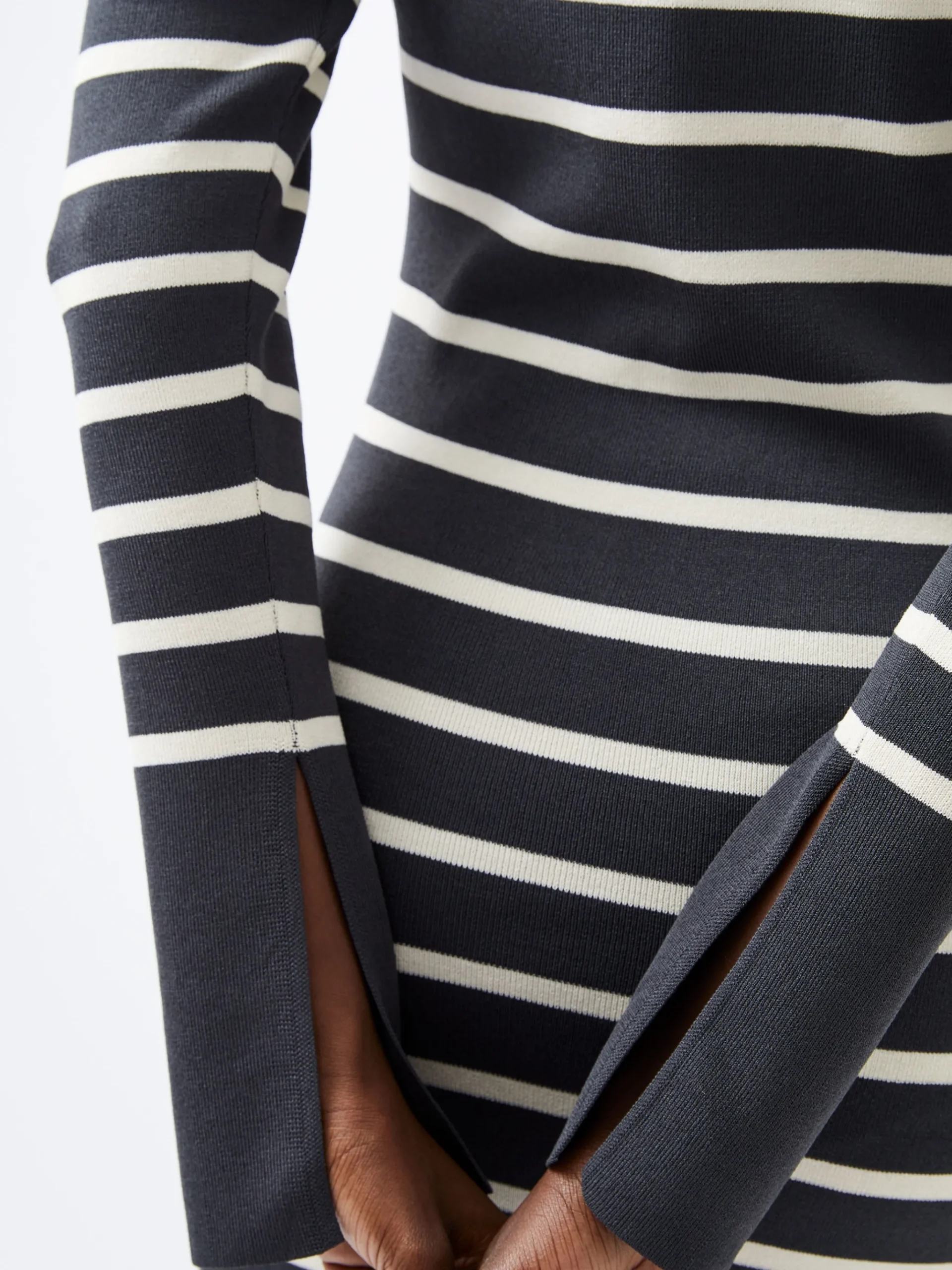 Milena Striped Knit Midi Dress