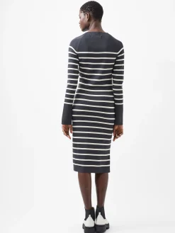 Milena Striped Knit Midi Dress