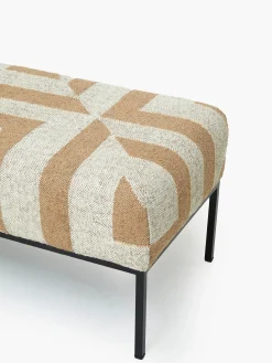 Mocha Sundial Ottoman Bench
