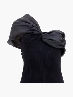 Noelani Asymmetrical Organza Off Shoulder Top