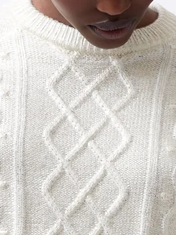 Otilia Foil Cable Knit Jumper