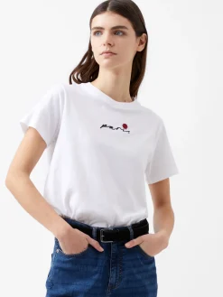 Paris Rose Embroidery T-Shirt