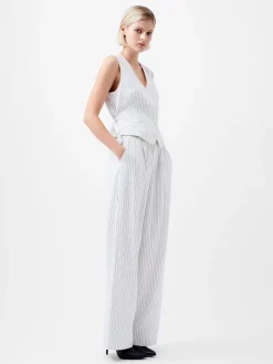 Pinstripe High Waisted Trousers