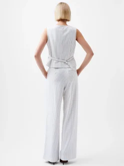 Pinstripe High Waisted Trousers