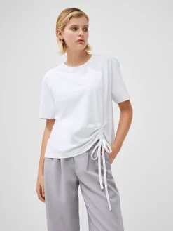 Rallie Cotton Rouched T-Shirt