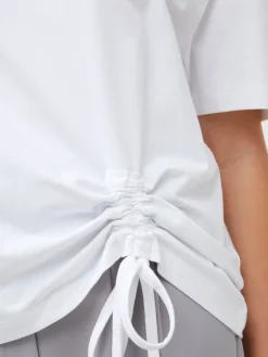 Rallie Cotton Rouched T-Shirt